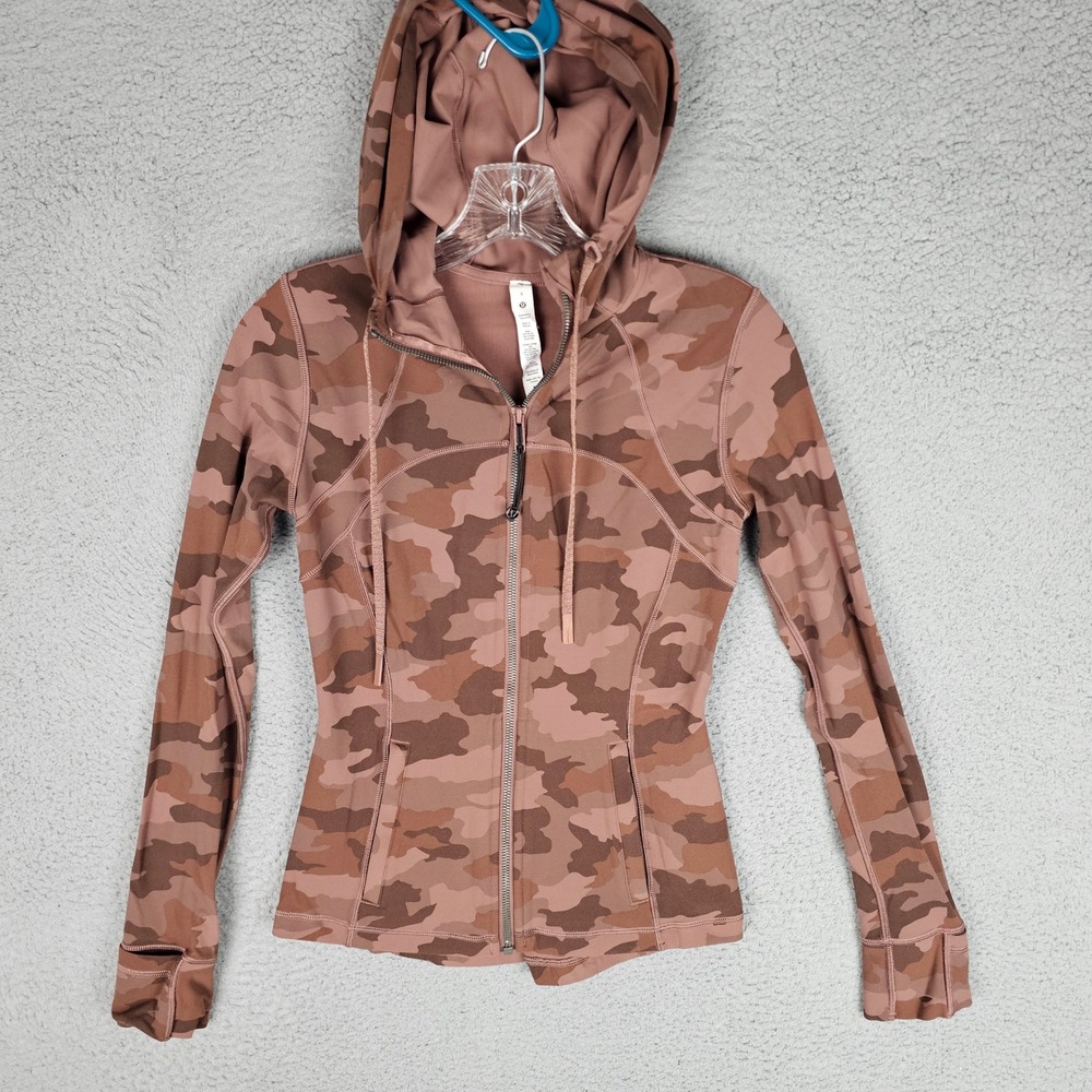 Lululemon Jacket Womens 4 Hooded Define Heritage 365 Camo Brier Rose LW4BX0S